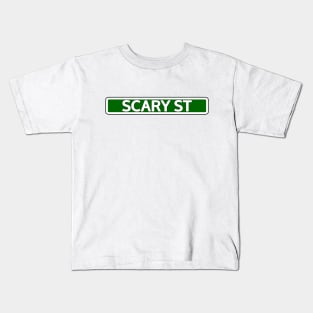 Scary St Street Sign Kids T-Shirt